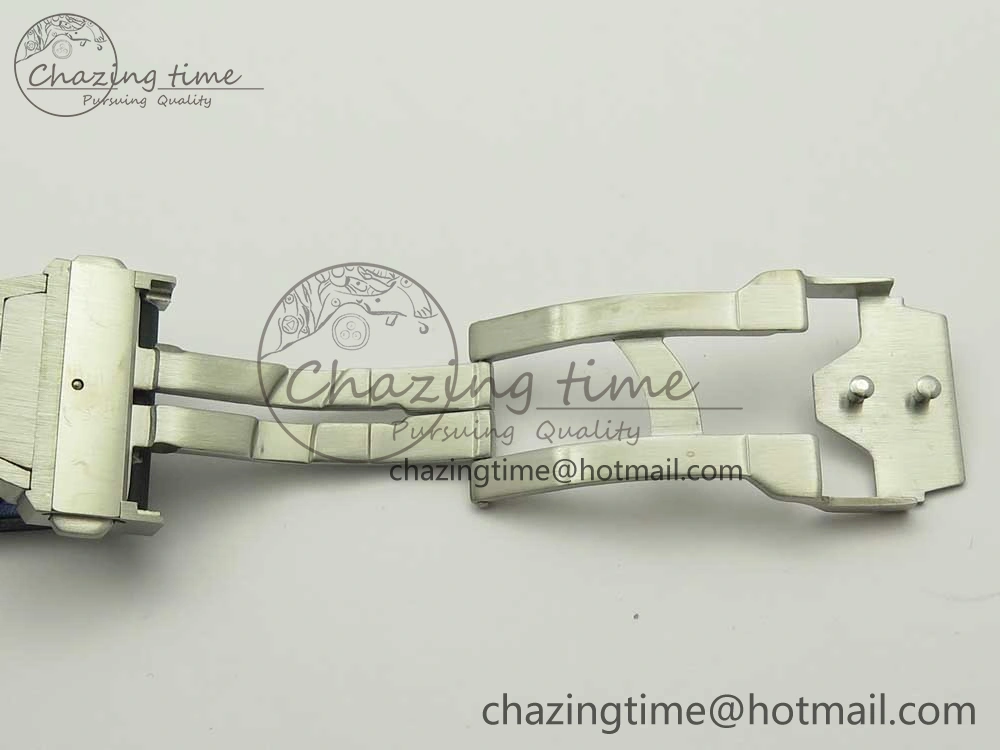 Casual Big Bang Sang Bleu SS TMF 1:1 Best Edition Blue Skeletonal Dial On Blue Gummy Strap Asian HB 6855