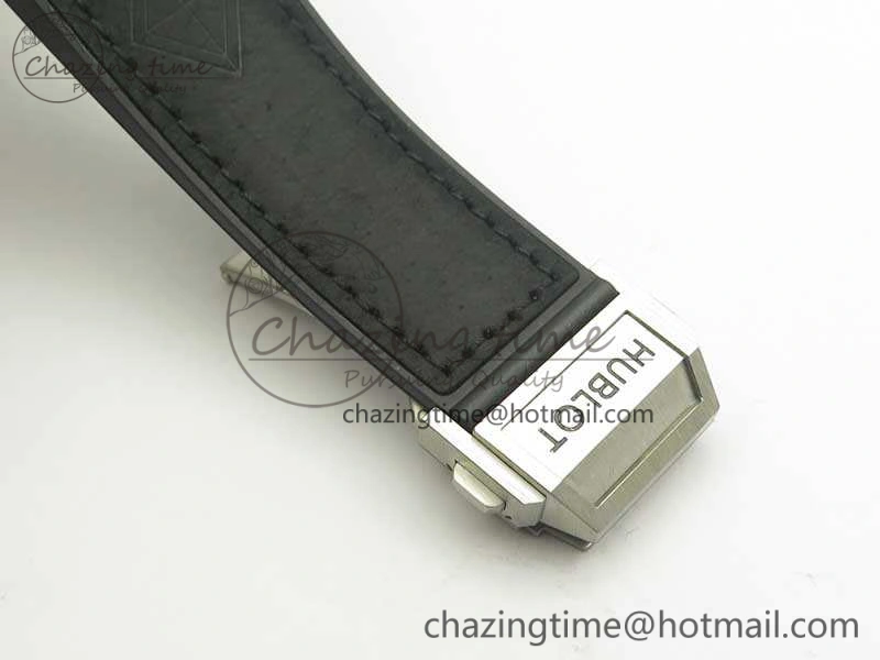 Cozy Big Bang Sang Bleu SS TMF 1:1 Best Edition Skeletonal Dial On Gummy Strap Asian HB 6902