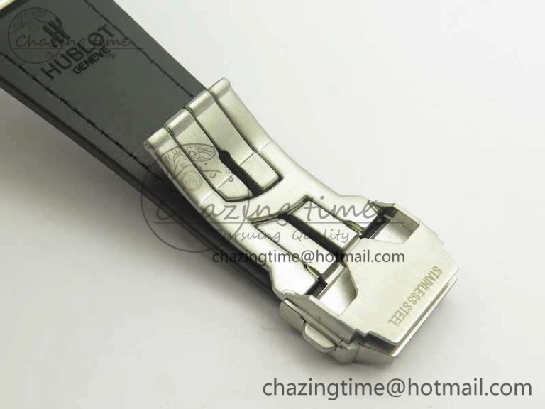 Cozy Big Bang Sang Bleu SS TMF 1:1 Best Edition Skeletonal Dial On Gummy Strap Asian HB 6902