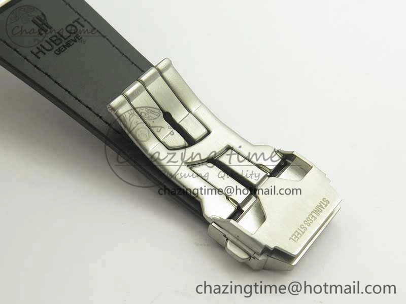 Cozy Big Bang Sang Bleu SS TMF 1:1 Best Edition Skeletonal Dial On Gummy Strap Asian HB 6902