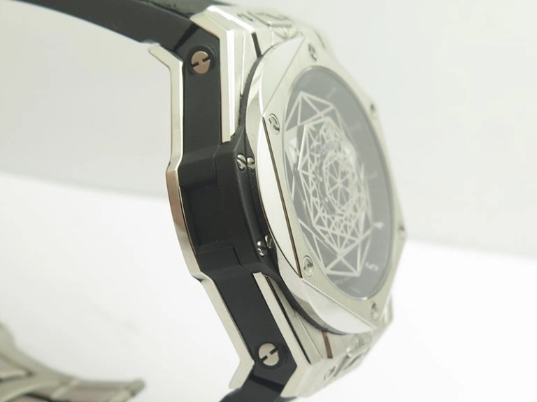 Cozy Big Bang Sang Bleu SS TMF 1:1 Best Edition Skeletonal Dial On Gummy Strap Asian HB 6902