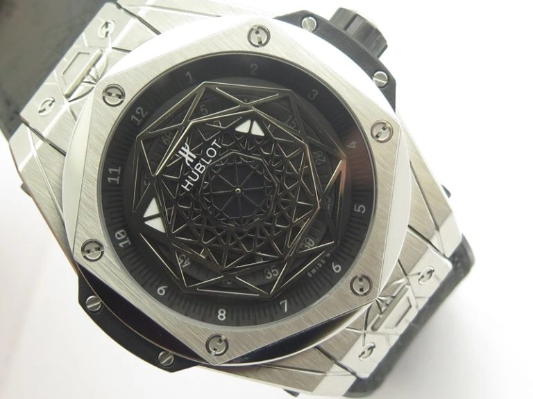 Cozy Big Bang Sang Bleu SS TMF 1:1 Best Edition Skeletonal Dial On Gummy Strap Asian HB 6902