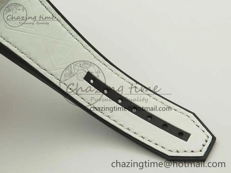 BestValue Big Bang Sang Bleu SS TMF 1:1 Best Edition White Skeletonal Dial On White Gummy Strap Asian HB 6860