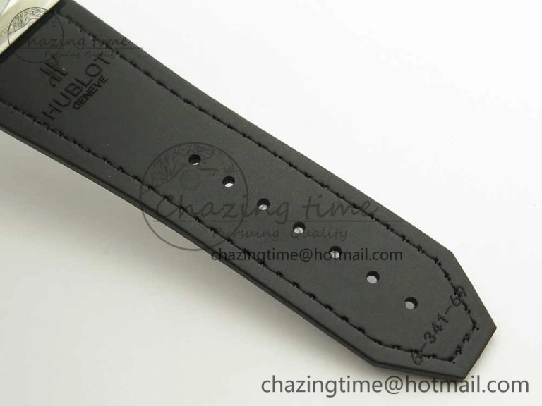 BestValue Big Bang Sang Bleu SS TMF 1:1 Best Edition White Skeletonal Dial On White Gummy Strap Asian HB 6860
