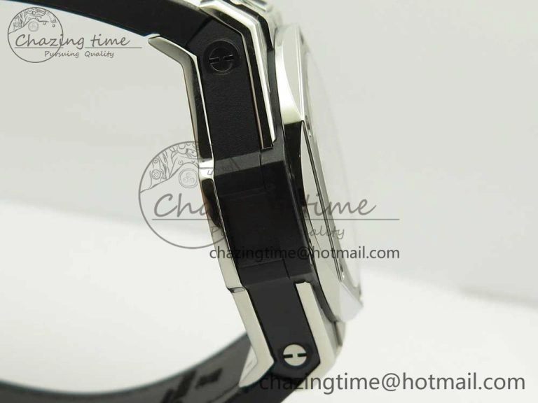BestValue Big Bang Sang Bleu SS TMF 1:1 Best Edition White Skeletonal Dial On White Gummy Strap Asian HB 6860