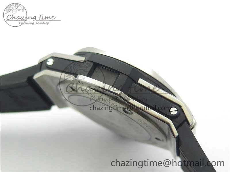 Big Bang Sang Bleu Ti WWF 1:1 Best Edition Black Skeletonal Dial On Black Gummy Strap Asian HB OnTrend 6833