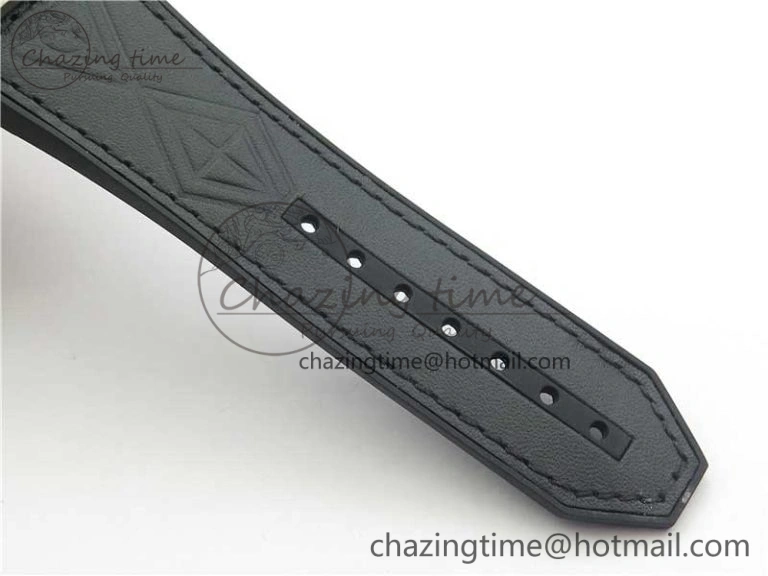 Big Bang Sang Bleu Ti WWF 1:1 Best Edition Black Skeletonal Dial On Black Gummy Strap Asian HB OnTrend 6833