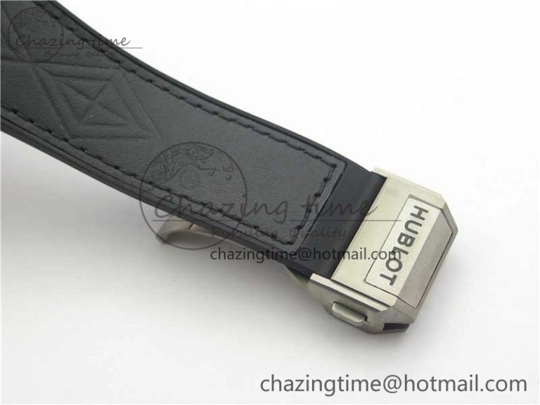 Big Bang Sang Bleu Ti WWF 1:1 Best Edition Black Skeletonal Dial On Black Gummy Strap Asian HB OnTrend 6833