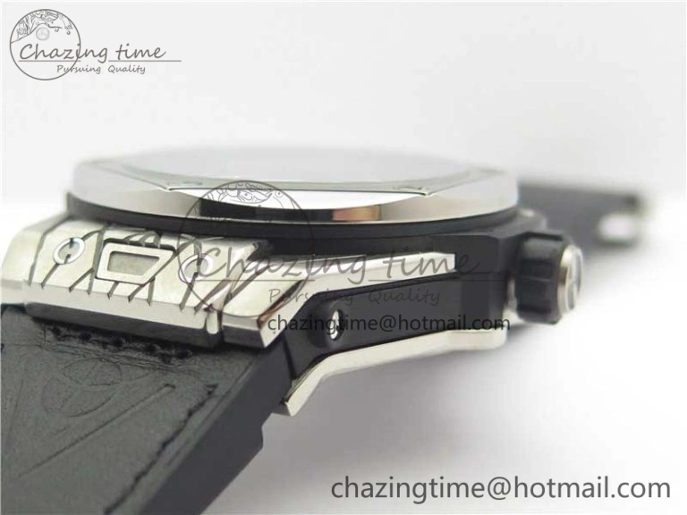 Big Bang Sang Bleu Ti WWF 1:1 Best Edition Black Skeletonal Dial On Black Gummy Strap Asian HB OnTrend 6833