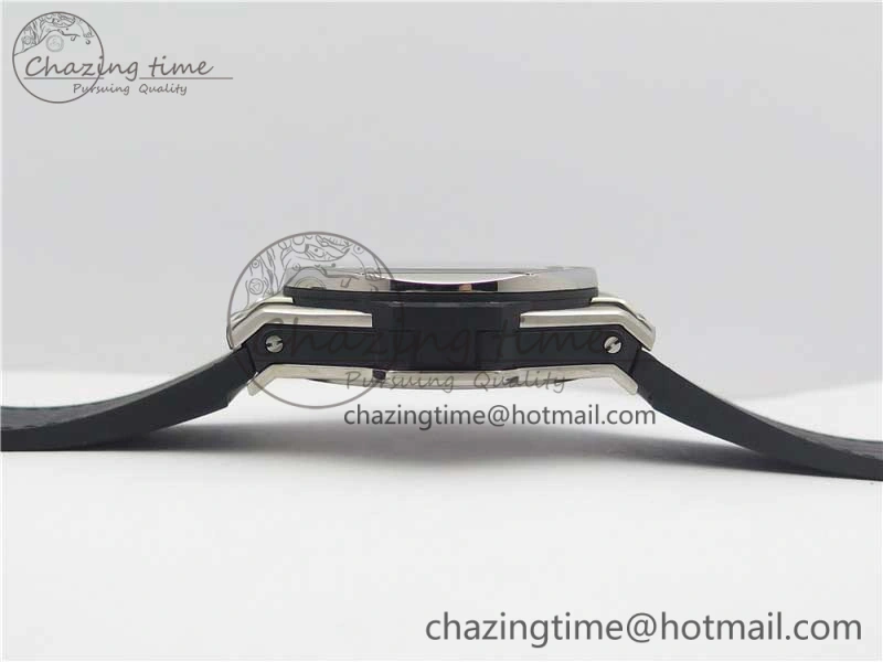 Big Bang Sang Bleu Ti WWF 1:1 Best Edition Black Skeletonal Dial On Black Gummy Strap Asian HB OnTrend 6833