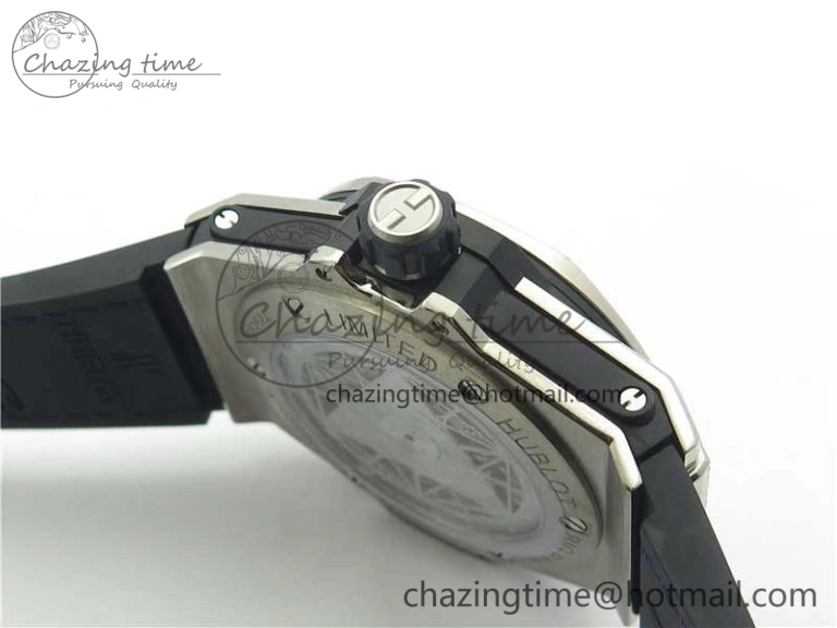 EasyCare Big Bang Sang Bleu Ti WWF 1:1 Best Edition Blue Skeletonal Dial On Blue Gummy Strap Asian HB 6836