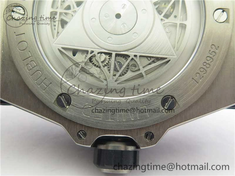 EasyCare Big Bang Sang Bleu Ti WWF 1:1 Best Edition Blue Skeletonal Dial On Blue Gummy Strap Asian HB 6836