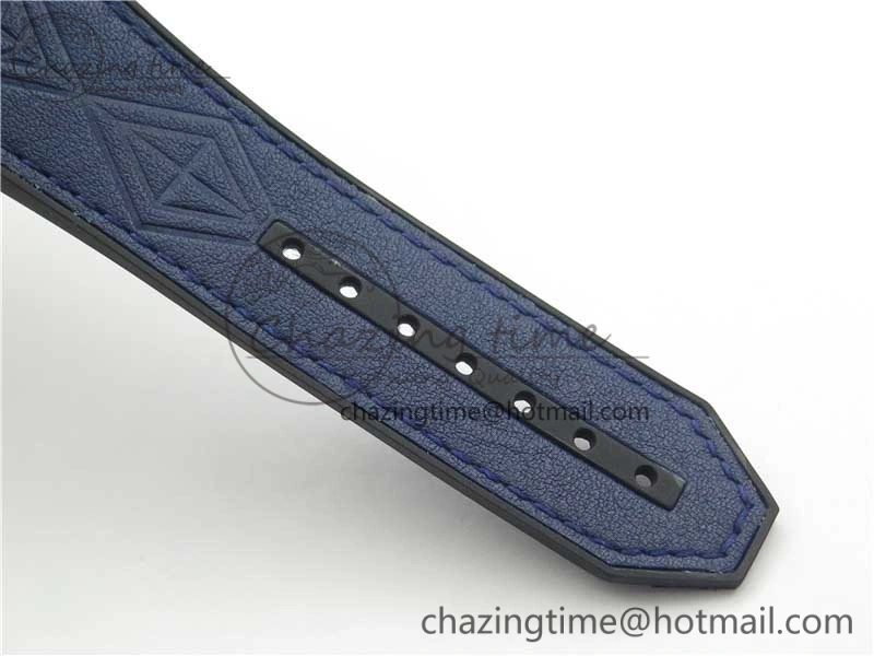 EasyCare Big Bang Sang Bleu Ti WWF 1:1 Best Edition Blue Skeletonal Dial On Blue Gummy Strap Asian HB 6836