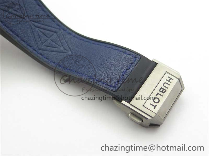 EasyCare Big Bang Sang Bleu Ti WWF 1:1 Best Edition Blue Skeletonal Dial On Blue Gummy Strap Asian HB 6836