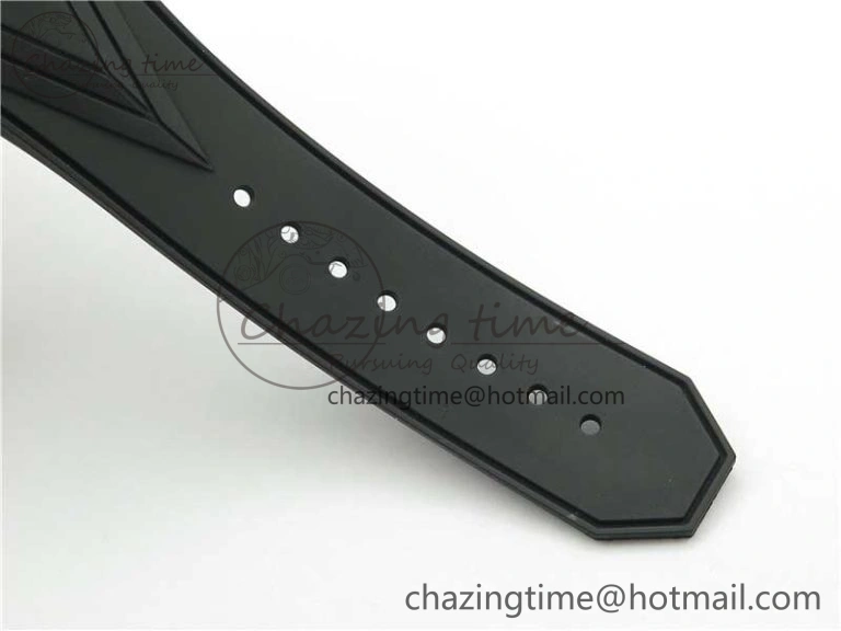 Contemporary Big Bang Sang Bleu chrono DLC B50 Black Skeletonal Dial On Rubber Strap Asian 6795