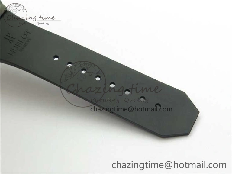 Contemporary Big Bang Sang Bleu chrono DLC B50 Black Skeletonal Dial On Rubber Strap Asian 6795