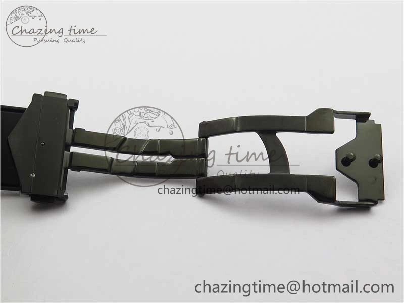 Contemporary Big Bang Sang Bleu chrono DLC B50 Black Skeletonal Dial On Rubber Strap Asian 6795