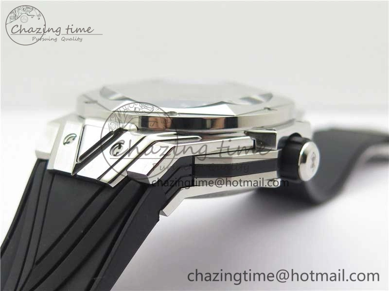 Effortless Big Bang Sang Bleu chrono SS B50 Black Skeletonal Dial On Rubber Strap Asian 6798