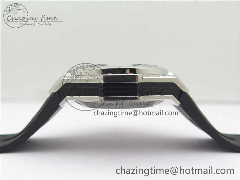 Effortless Big Bang Sang Bleu chrono SS B50 Black Skeletonal Dial On Rubber Strap Asian 6798