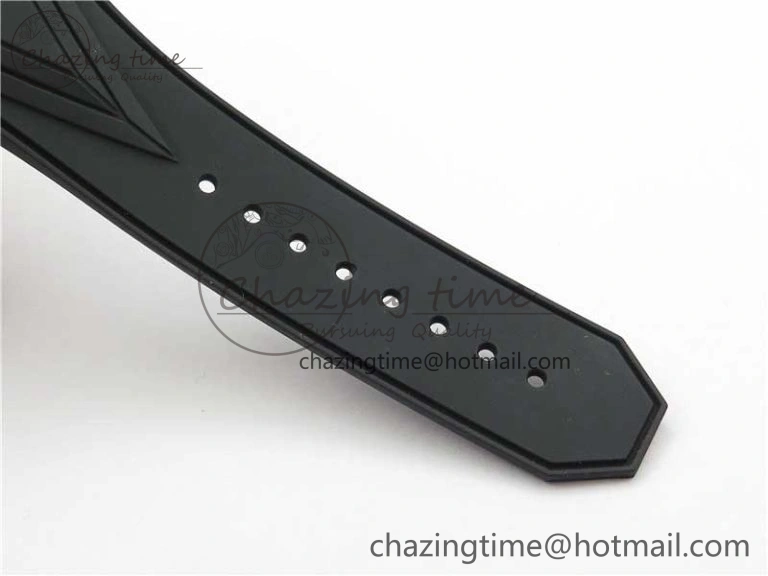 Effortless Big Bang Sang Bleu chrono SS B50 Black Skeletonal Dial On Rubber Strap Asian 6798
