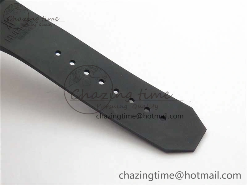 Effortless Big Bang Sang Bleu chrono SS B50 Black Skeletonal Dial On Rubber Strap Asian 6798