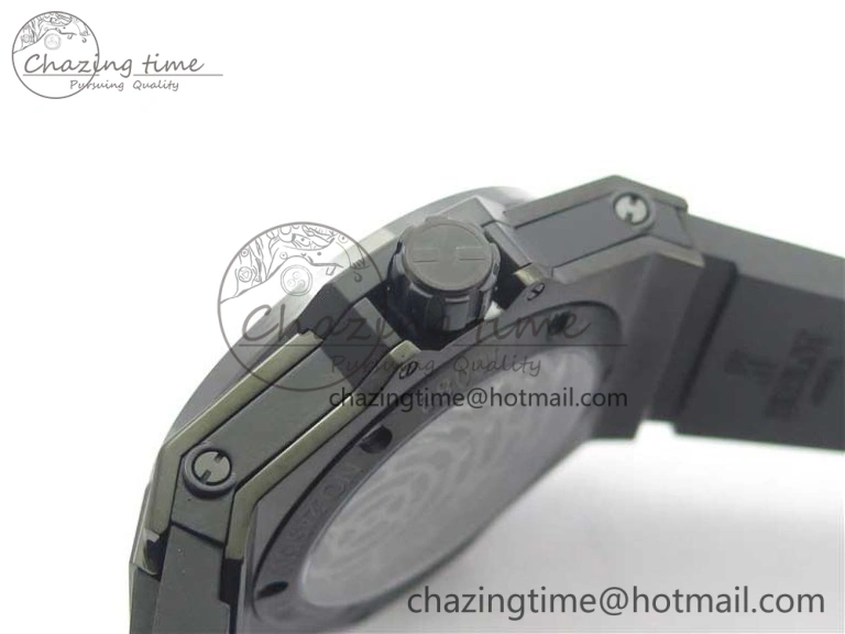 FashionForward Big Bang Tourbillon King 45mm PVD MJF Best Edition Skeleton Dial on Black Rubber Strap 6830