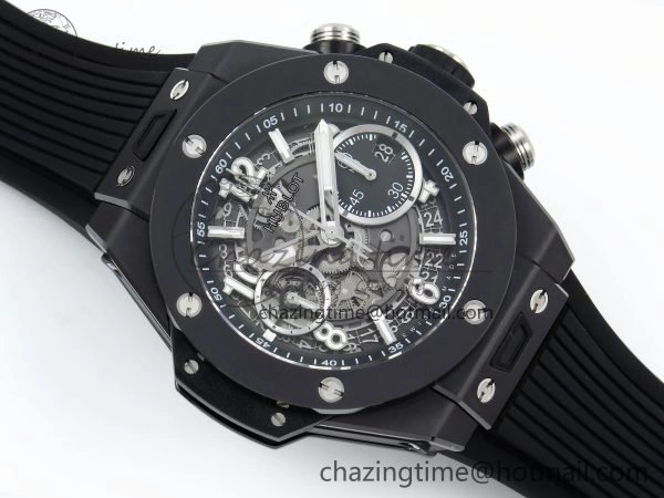 StreetReady Big Bang Unico 42mm Black Ceramic BBF 1:1 Best Edition Skeleton Dial on Black Rubber Strap A1280 V 6724