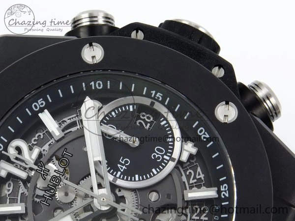 StreetReady Big Bang Unico 42mm Black Ceramic BBF 1:1 Best Edition Skeleton Dial on Black Rubber Strap A1280 V 6724