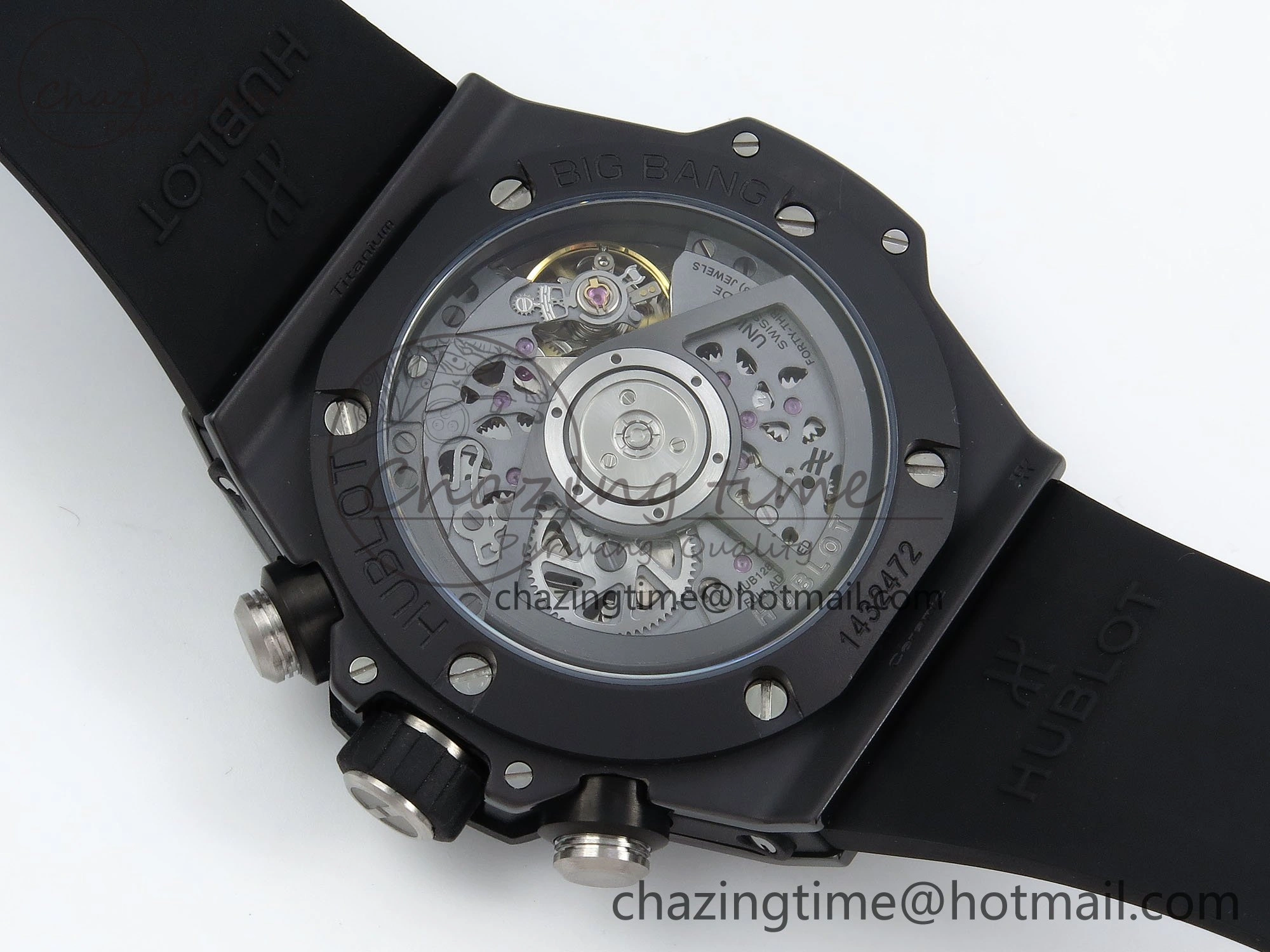 StreetReady Big Bang Unico 42mm Black Ceramic BBF 1:1 Best Edition Skeleton Dial on Black Rubber Strap A1280 V 6724
