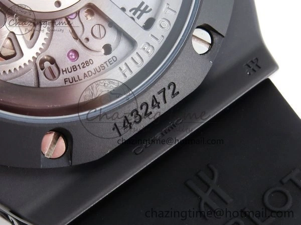 StreetReady Big Bang Unico 42mm Black Ceramic BBF 1:1 Best Edition Skeleton Dial on Black Rubber Strap A1280 V 6724
