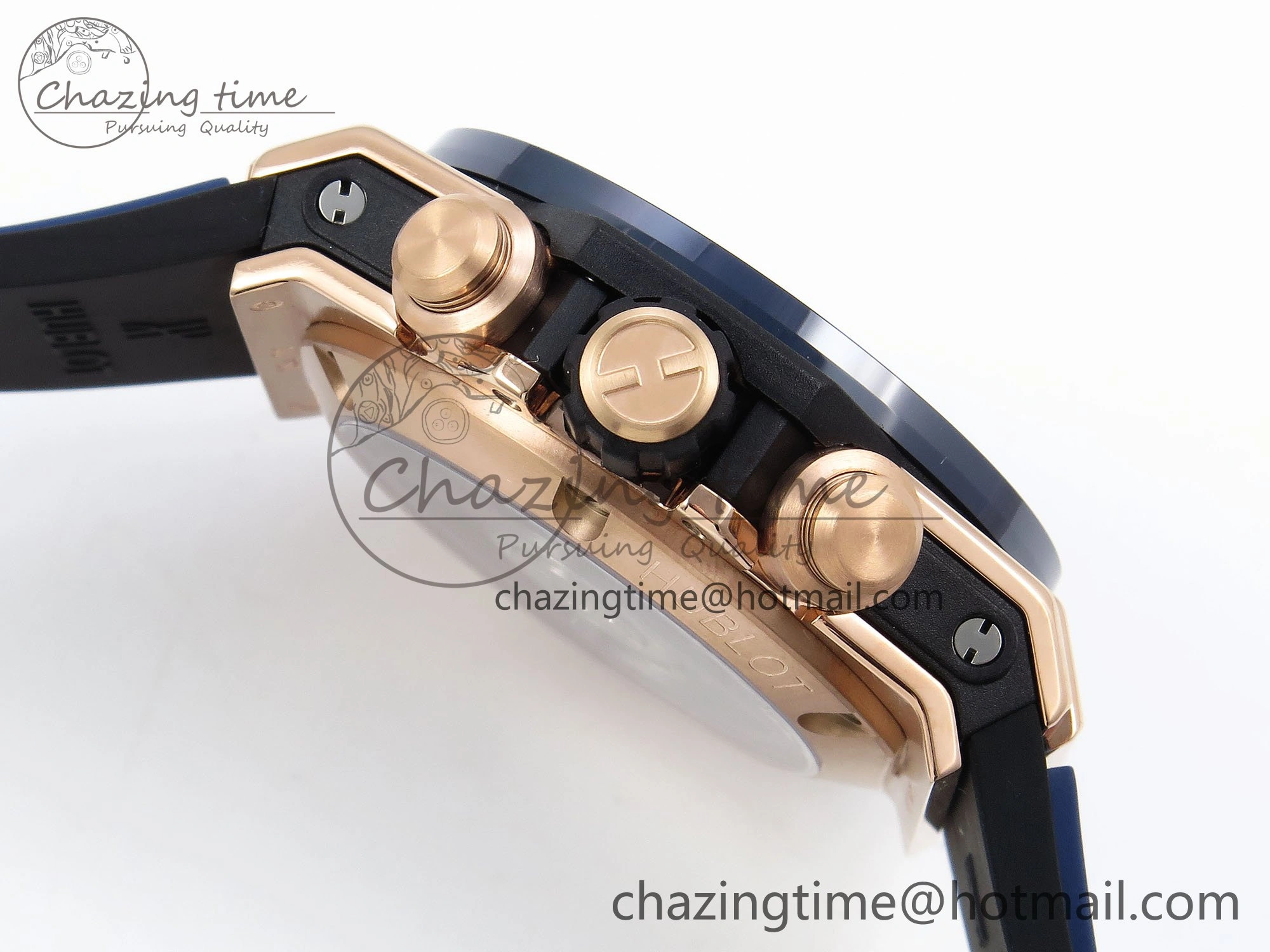 Big Bang Unico 42mm RG BBF 1:1 Best Edition Skeleton Dial Blue Ceramic Bezel on Blue Rubber Strap A1280 V Compact 6731