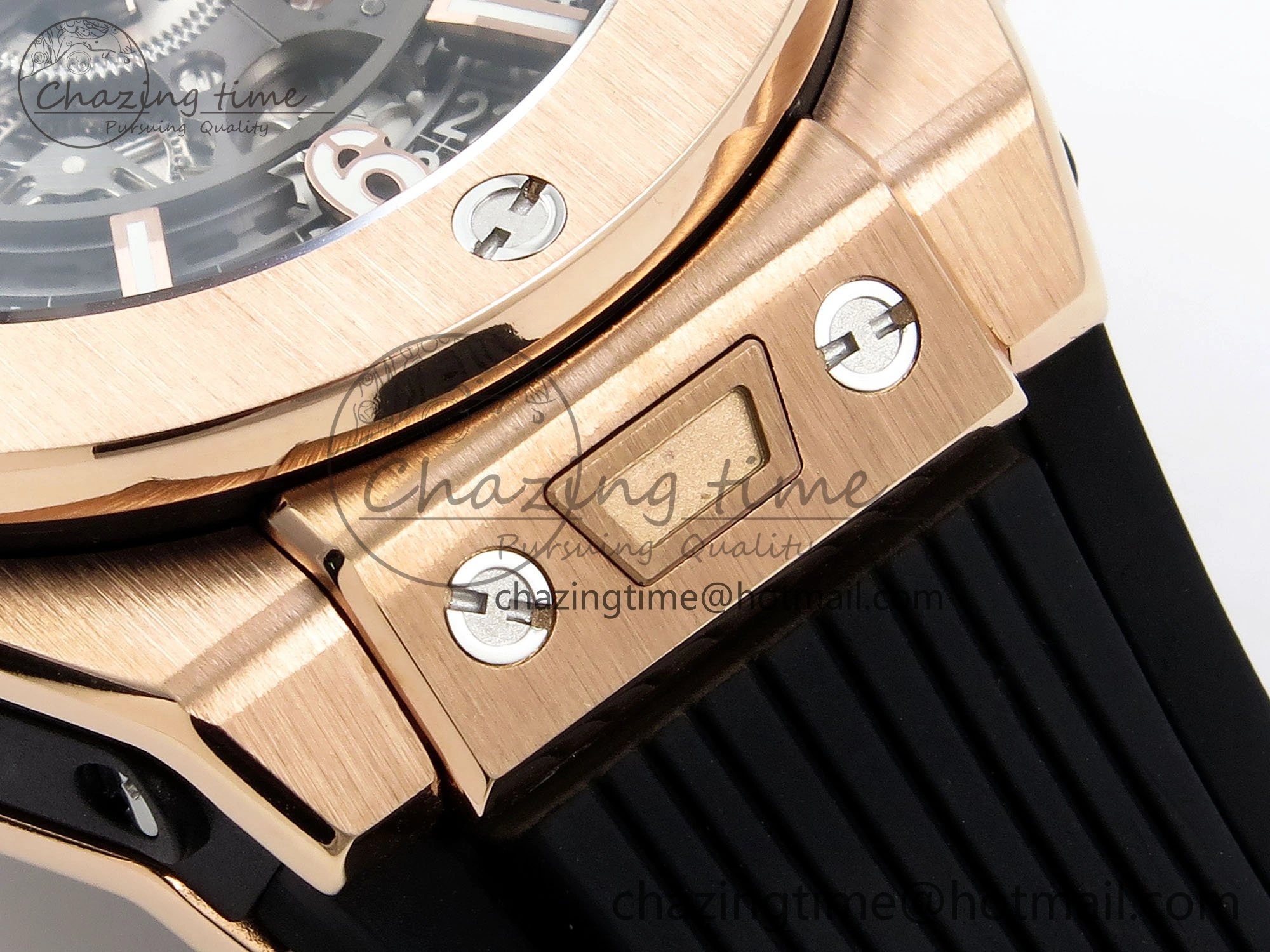Big Bang Unico 42mm RG BBF 1:1 Best Edition Skeleton Dial on Black Rubber Strap A1280 V ModernLook 6730