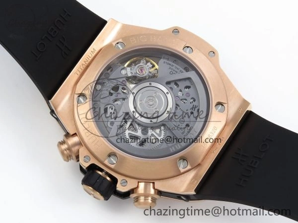 Big Bang Unico 42mm RG BBF 1:1 Best Edition Skeleton Dial on Black Rubber Strap A1280 V ModernLook 6730