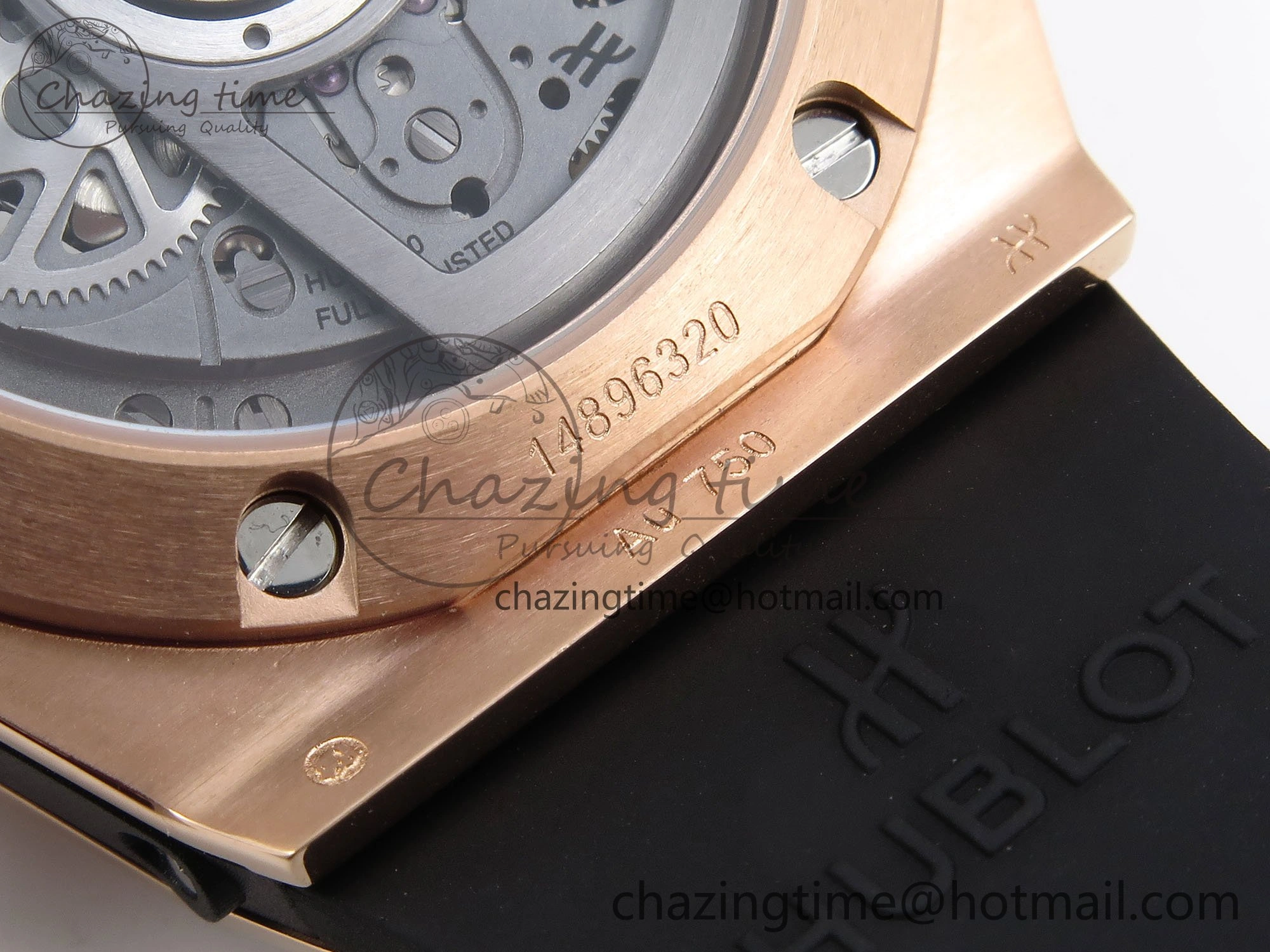 Big Bang Unico 42mm RG BBF 1:1 Best Edition Skeleton Dial on Black Rubber Strap A1280 V ModernLook 6730