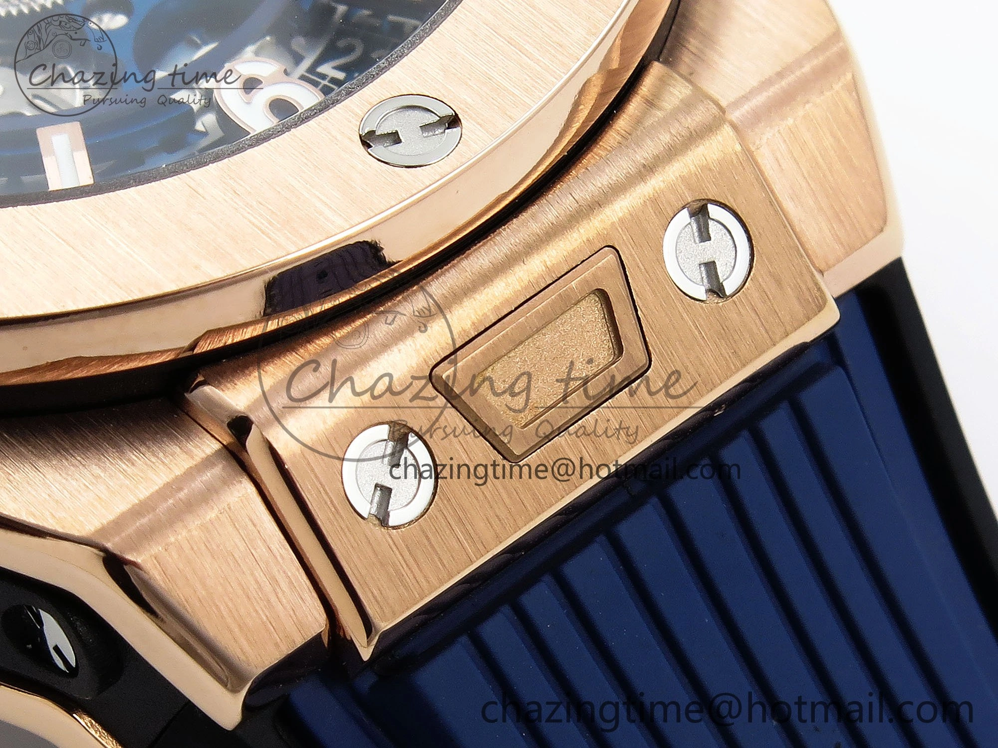 Trendsetting Big Bang Unico 42mm RG BBF 1:1 Best Edition Skeleton Dial on Blue Rubber Strap A1280 V 6732