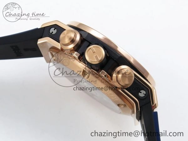 Trendsetting Big Bang Unico 42mm RG BBF 1:1 Best Edition Skeleton Dial on Blue Rubber Strap A1280 V 6732