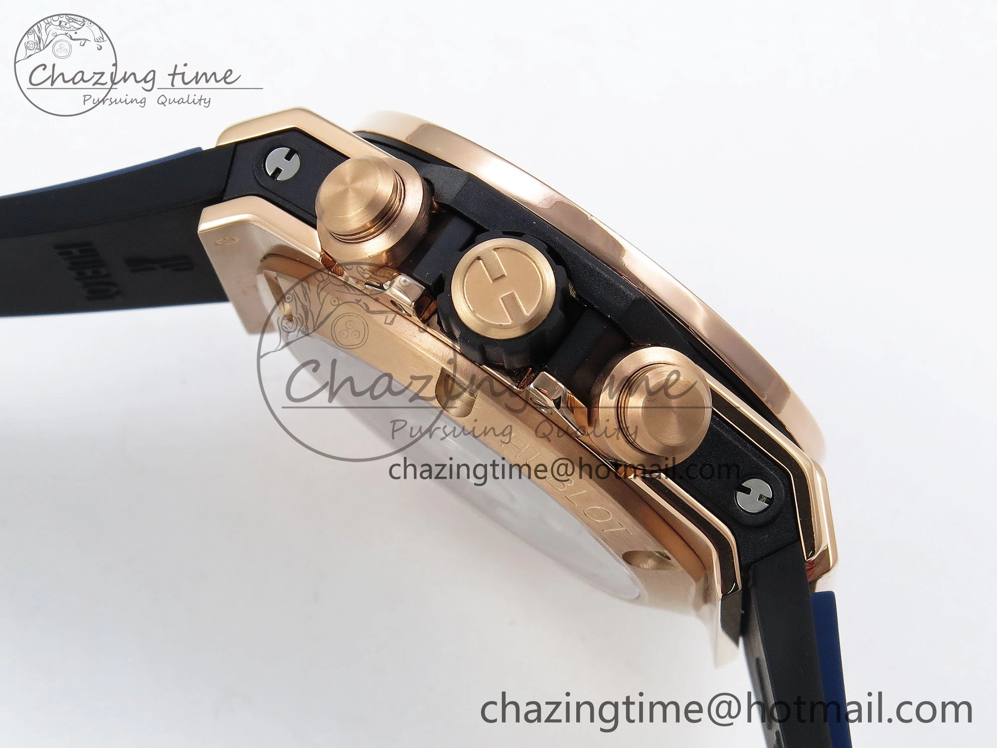 Trendsetting Big Bang Unico 42mm RG BBF 1:1 Best Edition Skeleton Dial on Blue Rubber Strap A1280 V 6732