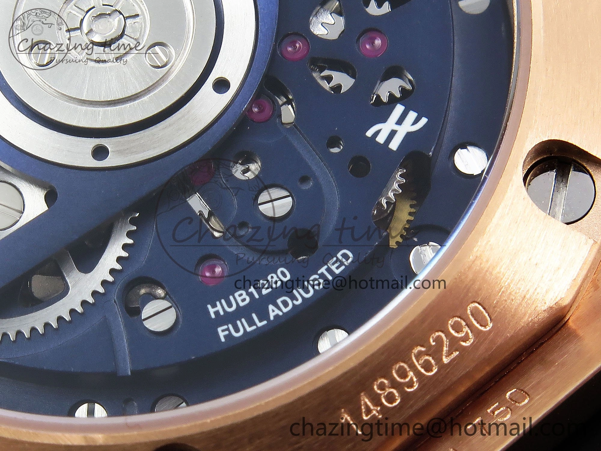 Trendsetting Big Bang Unico 42mm RG BBF 1:1 Best Edition Skeleton Dial on Blue Rubber Strap A1280 V 6732