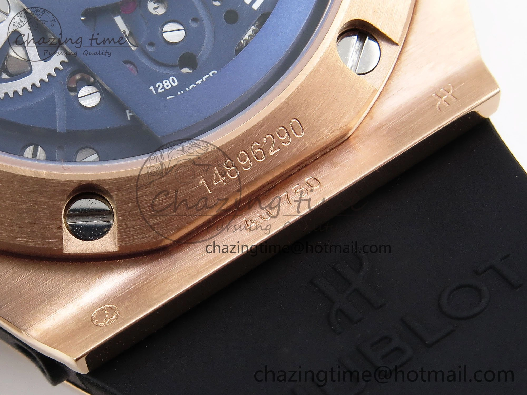 Trendsetting Big Bang Unico 42mm RG BBF 1:1 Best Edition Skeleton Dial on Blue Rubber Strap A1280 V 6732