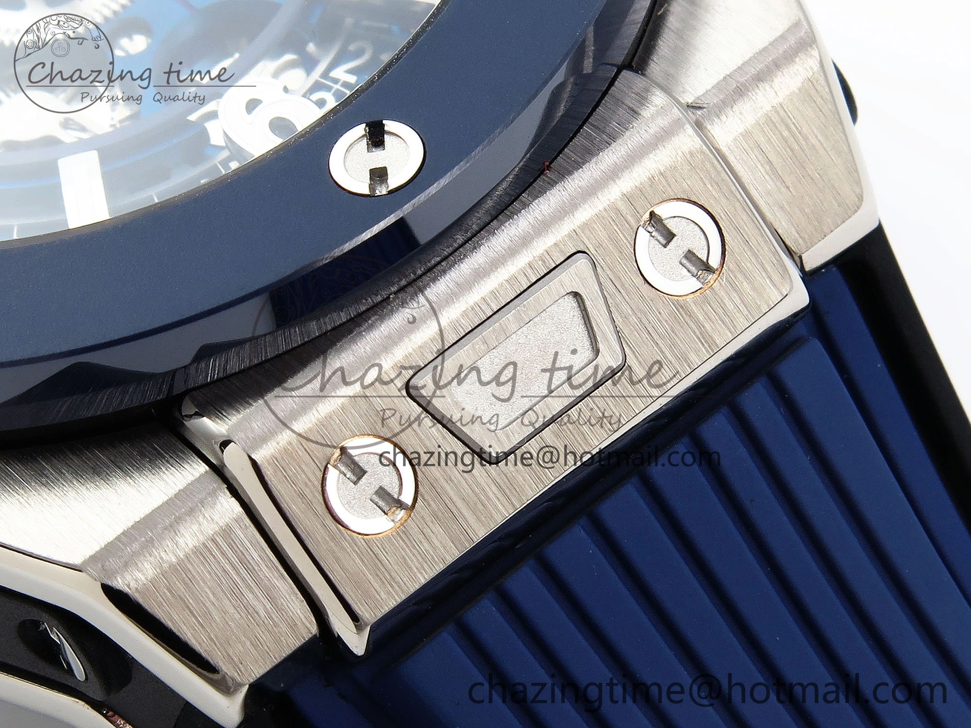 Cozy Big Bang Unico 42mm SS BBF 1:1 Best Edition Skeleton Dial Blue Ceramic Bezel on Blue Rubber Strap A1280 V 6727