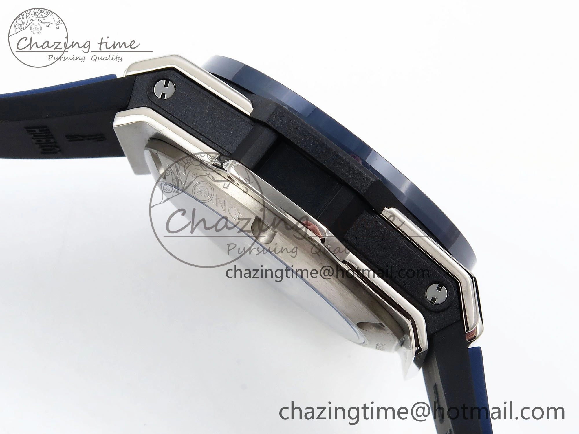 Cozy Big Bang Unico 42mm SS BBF 1:1 Best Edition Skeleton Dial Blue Ceramic Bezel on Blue Rubber Strap A1280 V 6727