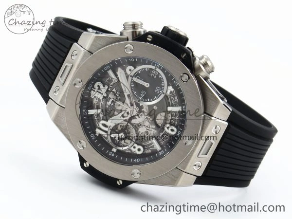 Big Bang Unico 42mm SS BBF 1:1 Best Edition Skeleton Dial on Black Rubber Strap A1280 V Upgraded 6719