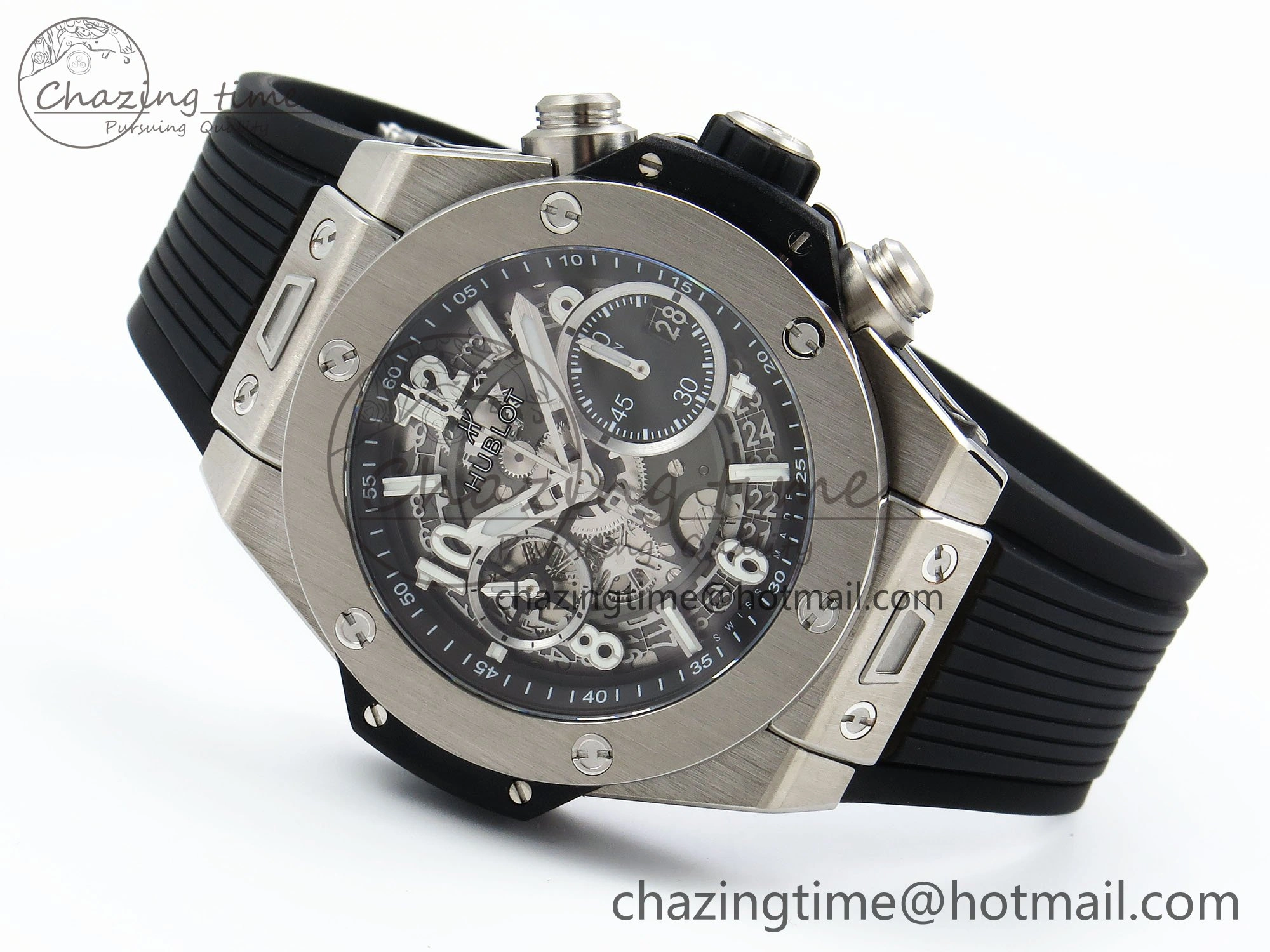 Big Bang Unico 42mm SS BBF 1:1 Best Edition Skeleton Dial on Black Rubber Strap A1280 V Upgraded 6719