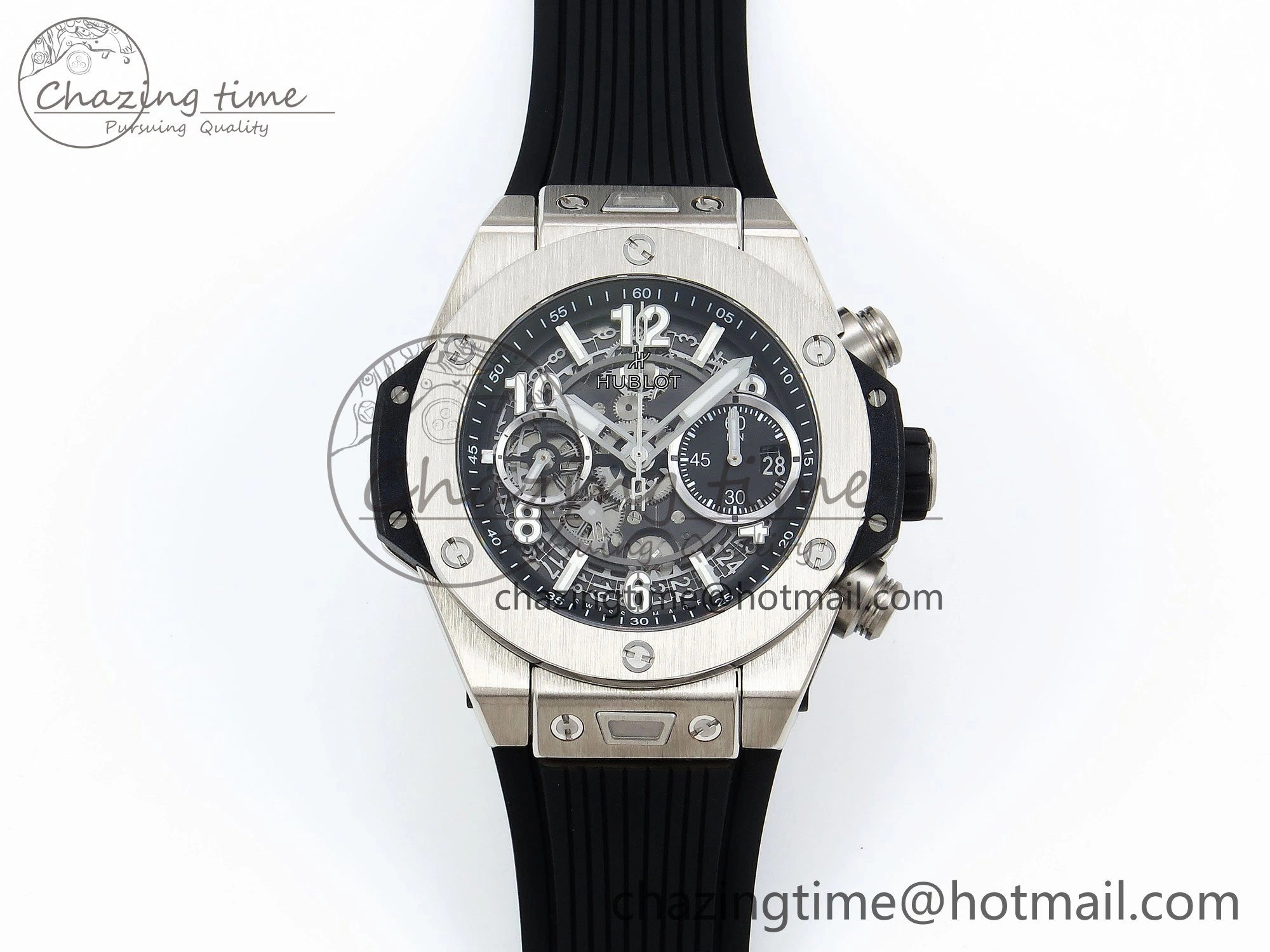 Big Bang Unico 42mm SS BBF 1:1 Best Edition Skeleton Dial on Black Rubber Strap A1280 V Upgraded 6719