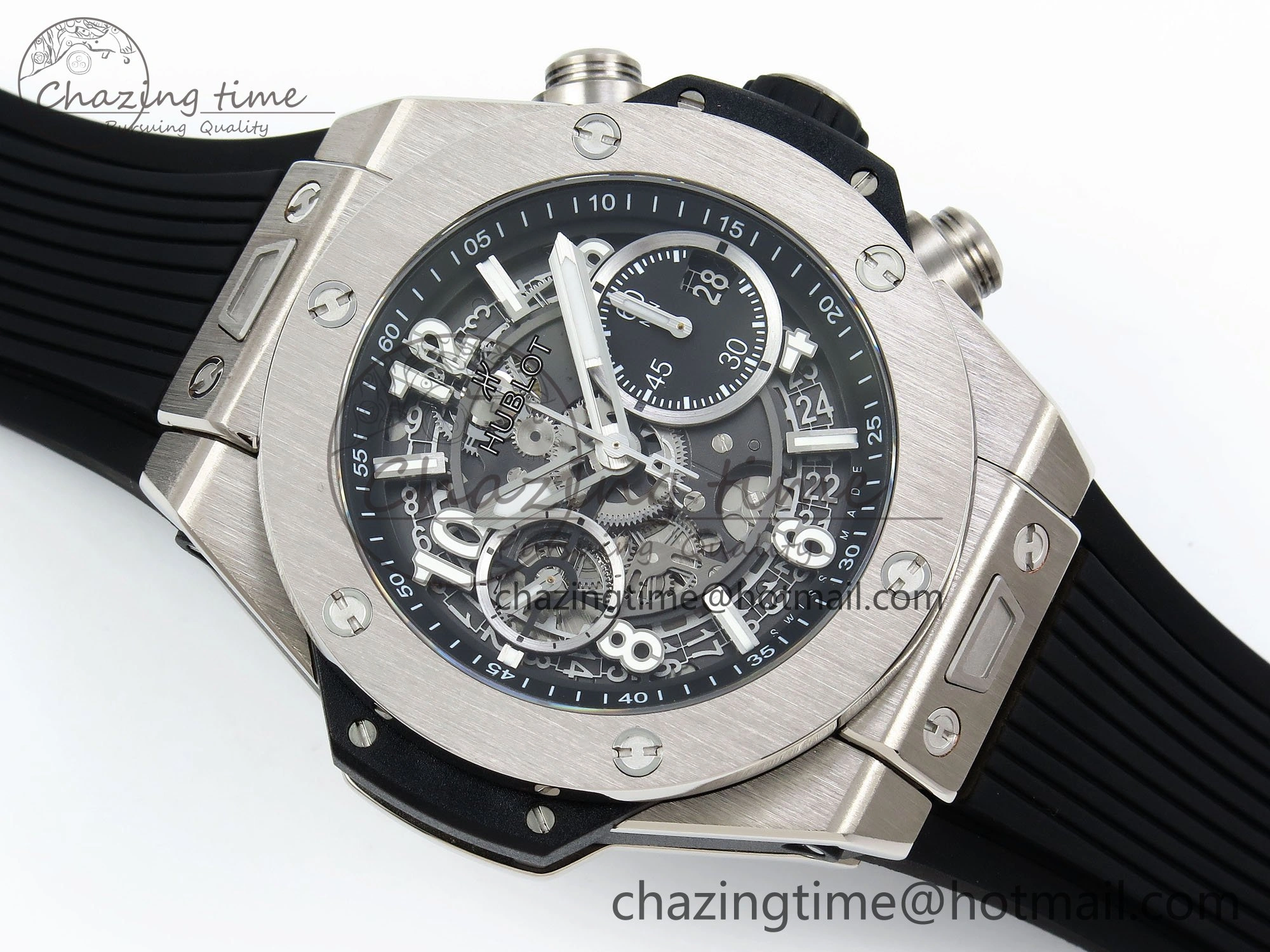 Big Bang Unico 42mm SS BBF 1:1 Best Edition Skeleton Dial on Black Rubber Strap A1280 V Upgraded 6719