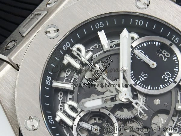 Big Bang Unico 42mm SS BBF 1:1 Best Edition Skeleton Dial on Black Rubber Strap A1280 V Upgraded 6719