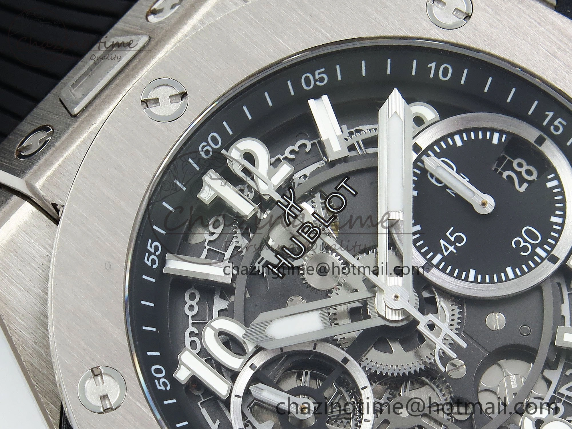 Big Bang Unico 42mm SS BBF 1:1 Best Edition Skeleton Dial on Black Rubber Strap A1280 V Upgraded 6719