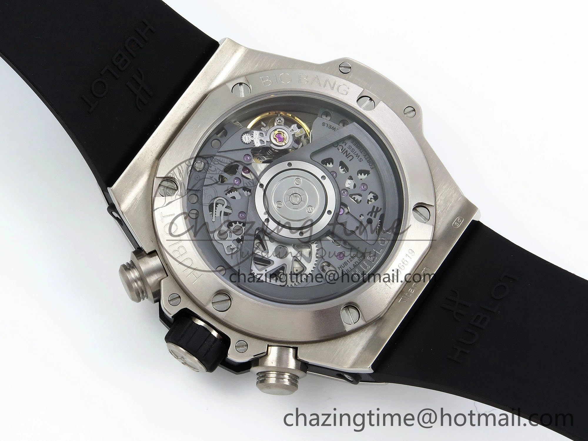 Big Bang Unico 42mm SS BBF 1:1 Best Edition Skeleton Dial on Black Rubber Strap A1280 V Upgraded 6719