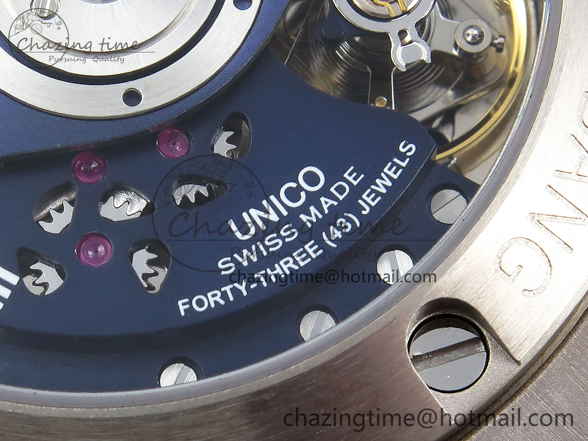 Modern Big Bang Unico 42mm SS BBF 1:1 Best Edition Skeleton Dial on Blue Rubber Strap A1280 V 6726