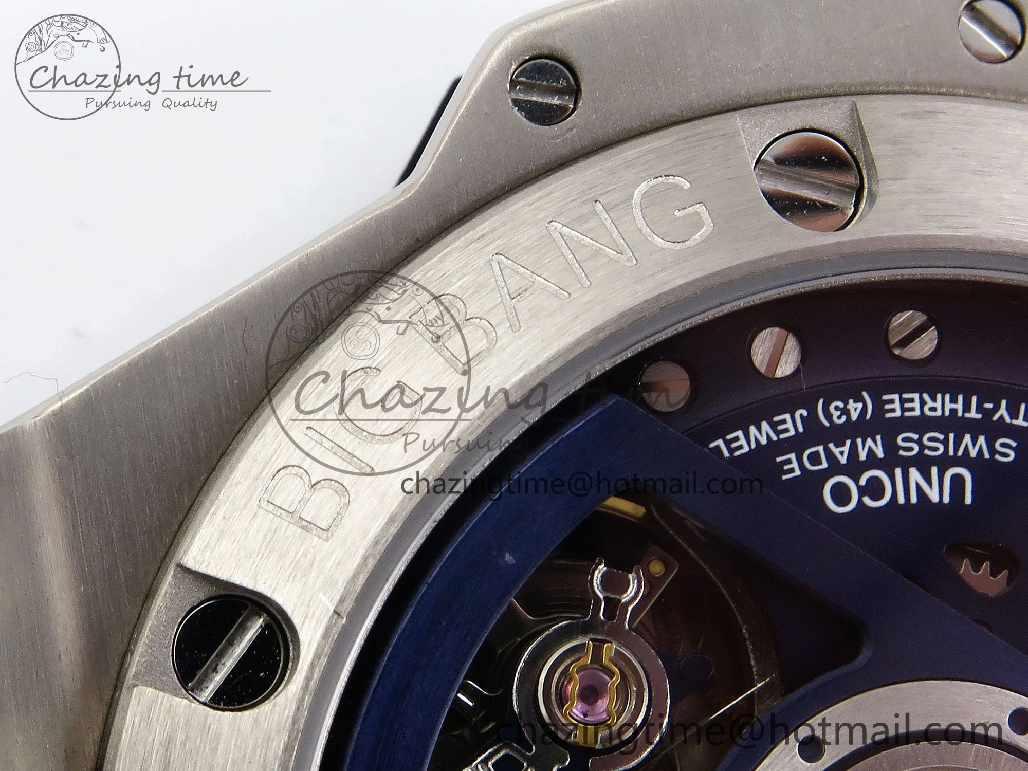 Modern Big Bang Unico 42mm SS BBF 1:1 Best Edition Skeleton Dial on Blue Rubber Strap A1280 V 6726